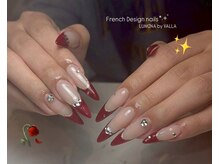 バラ 熊本店(VALLA)/ボルドーフレンチネイル♪