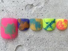 フリークネイル(FREAK Nail)/カラフルネオンマットFOOT¥12000