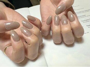 デューネイルスタジオ(dew nail studio)/ラメグレージュ
