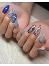 青ネイル