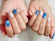 アップネイル/マグネットネイル＋シェルパーツ