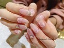 桜ネイル/入学式/春/ビジュー 