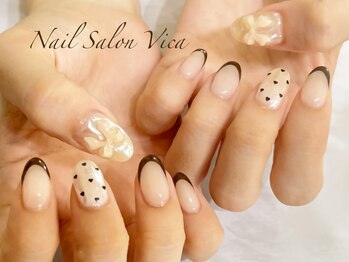 ハートドットネイル☆