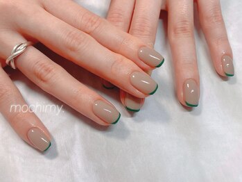 モチミィ(mochimy.)/*グレージュ×グリーンライン*