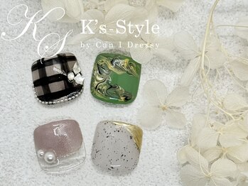 ケーズスタイル バイ キャンアイドレッシー(K's-Style by Can I Dressy)/11月 親指2本アートデザイン