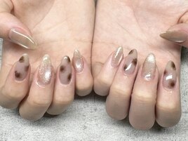 ナチュラル秋ネイル