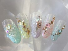 ラリュールネイル(L'Allure nail)/レインボーシェルラメ￥ 8800