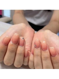 桃っぽネイル