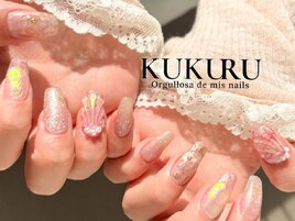 ピンク×夏貝殻ネイル 80719