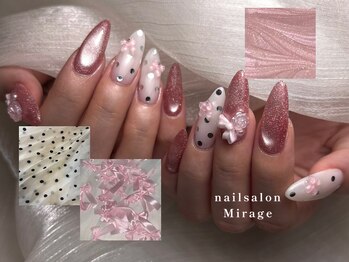 ミラージュ(Mirage)の写真/駅近&トレンドDesignを通いやすい価格で★仕事柄あまり派手に出来ない方も大人可愛い最高の仕上がりに♪