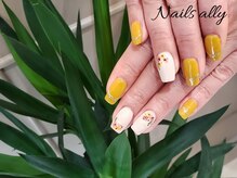 ネイルズアリー 立川店(Nails ally)/春色×ミモザ×ドライフラワー