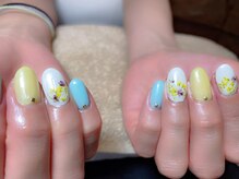 スカイ(sky)/ドライフラワーネイル