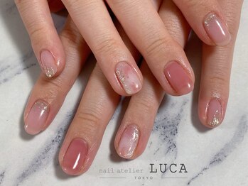 ネイルアトリエルカ(nail atelier LUCA)/W-377 ピンクニュアンスネイル