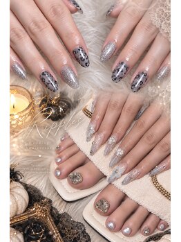リプルス(Ripples)の写真/憧れのロングネイルで秋のお洒落を格上げ！定額メニューで初めての長さ出しでも分かりやすい◎