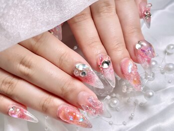 先端クリアネイル