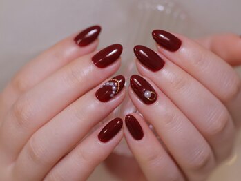 ボルドー 冬ネイル 銀座