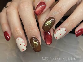 バレンタインネイル