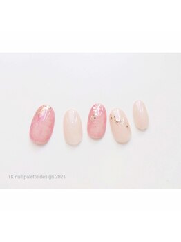 ティーケーネイルパレット/くすみピンク デザインコースA