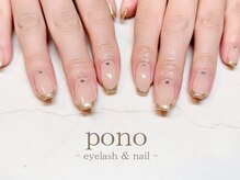 ポノ(pono)/ラメフレンチネイル/ワンホン