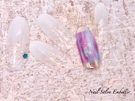 (1573)塗りかけミラーネイル