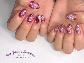 【自爪ネイル】アシメフラワー