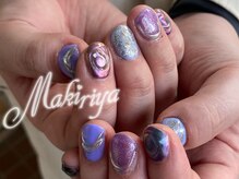 マキリヤ 原宿店(Makiriya)/銀縁ニュアンス＆ラメカラー