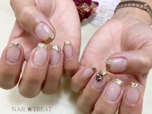 ネイルトリート 茨木駅前店(NAIL TREAT)/大人！ガラスフレンチ♪