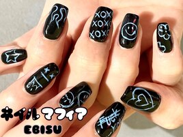 落書き風ネイル