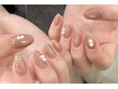 シンプルパールネイル