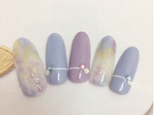 ネイルサロン リリオ(Nail Salon Ririo)/くすみパープルネイル