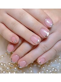 ガラスフレンチネイル