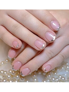 ココネイル(coco nail)/ガラスフレンチネイル