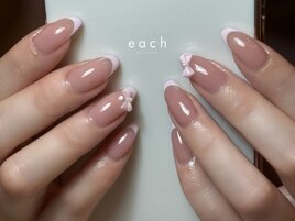 フレンチネイル×リボン