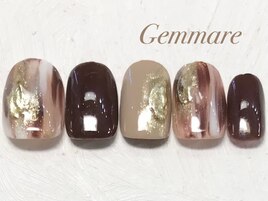 ニュアンスメタリックネイル