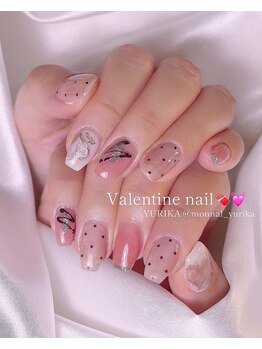 モナールアンド(MONNAL&)/バレンタインネイル