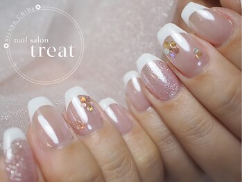 トリート(treat)/フレンチ/クリアパウダー/丸ホロ
