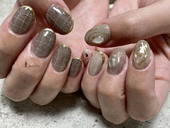 アイネイルズ 渋谷店(I nails)/お任せアシメニュアンス