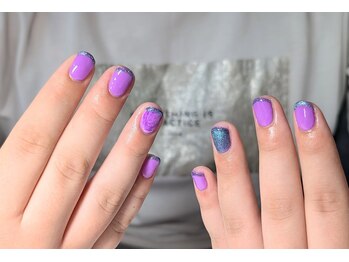 リ イノ ネイル ダツモウ(Re:ino)/パープルブルーマグフレンチ♪