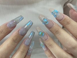 水色ネイル