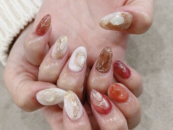 プライズアイリス アイラッシュ 池袋東口店(prize Iris eyelash)/おまかせミラーニュアンスネイル