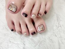 エヌモード ネイルサロンアンドスクール(N-mode)/フットネイル持ち込みデザイン☆