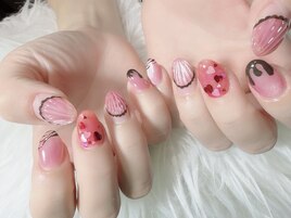 バレンタインネイル