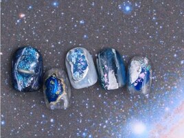 ブルー☆ニュアンスネイル