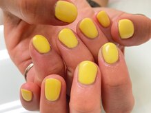 ミエルネイル 天神大名(miel nail)/お客様ハンド：イエロー