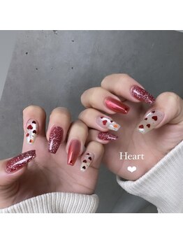 ルート12/キラキラハートネイル