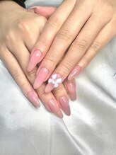 ナナズネイル 魚町店(NANA’sNail)/ロング自爪・ピンクシンプル