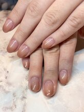 ネイルアイサロンアンドスクール リッカ(Lycka)/ちゅるんネイル/シアーベージュ