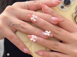 大人可愛い#リボンネイル