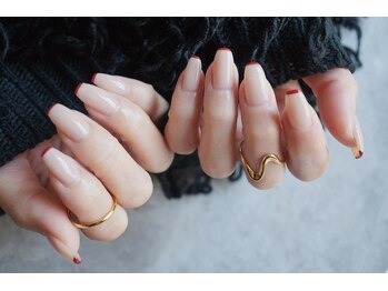 ネイル フライガール(nail FLY GIRL)/ボルドー★スキニーフレンチ