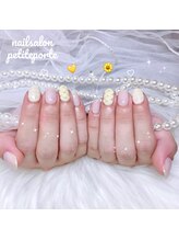 プティポルト(petite porte)/イエローキルティングネイル♪